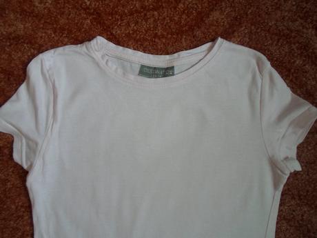 Růžové tričko triko krátký rukáv, 134