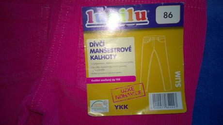 7 x kalhoty / manžestráky, 86/92, 86