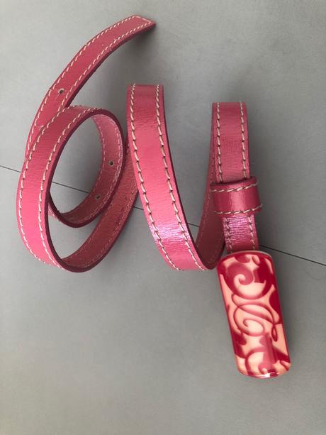 Růžový kožený pásek diesel vel 36, 80cm, diesel