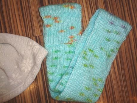 Krásná čepice bogner a tyrkysová spojená šála, 122