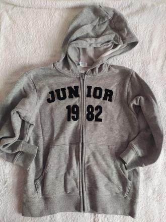 Šedá mikina na zips, 122