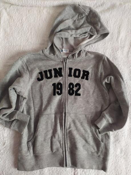 Šedá mikina na zips, 122