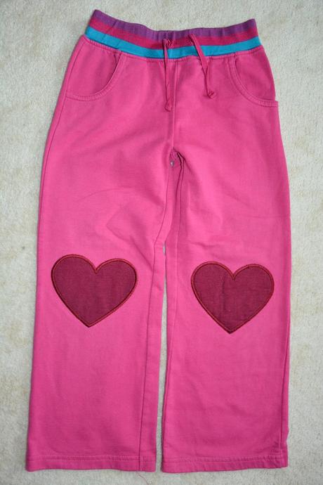 Tepláky - hvězdy a srdce na kolenou, bonprix,116