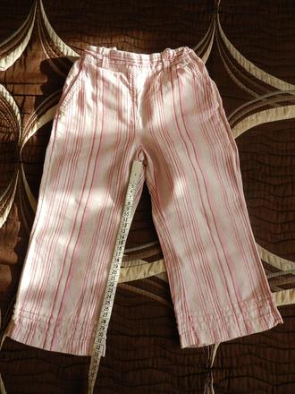 Kalhoty plátěné proužky, h&m,98