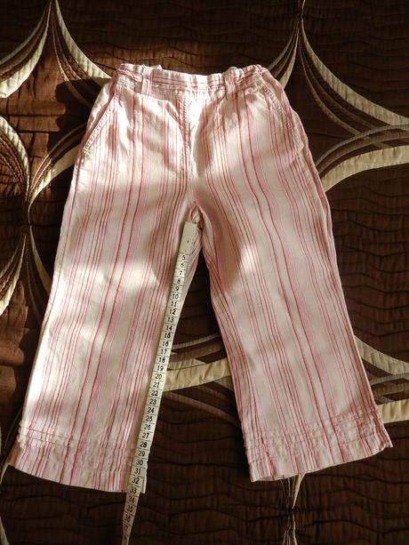 Kalhoty plátěné proužky, h&m,98
