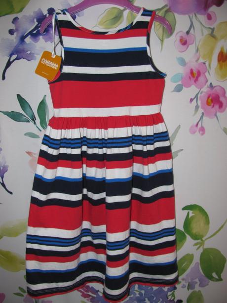 Letní bavlněné pružné pruhované šaty, gymboree,104