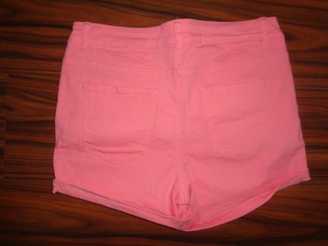 Růžové elastické džínové kraťasy, vero moda,40