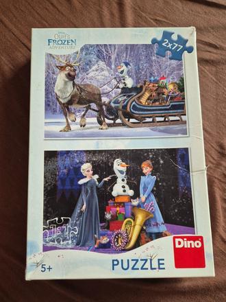 2x puzzle ledové království 5+,