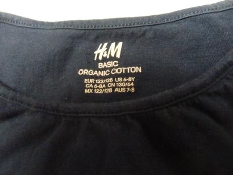 Tričko kr. rukáv hm vel. 122/128, h&m,122