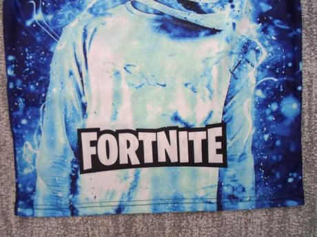 Modré tričko triko krátký rukáv fortnite, 146