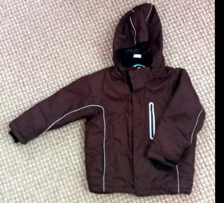 Hnědá zimní bunda h&m vel. 116/122, h&m,116