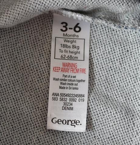 Džínová bunda vel. 3 - 6 m, george,68