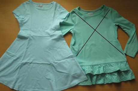 3 šaty, vel. 110-116, 110