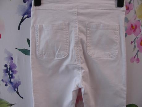 Bílé elastické džíny skiny, 38