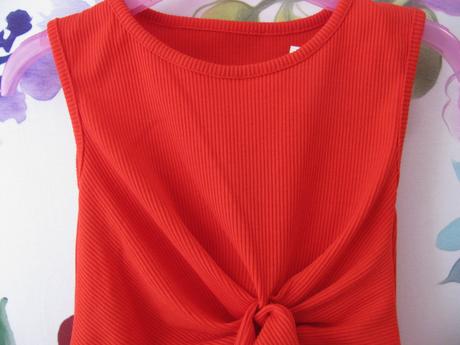 Červené letní elastické šaty v.86/92, 86