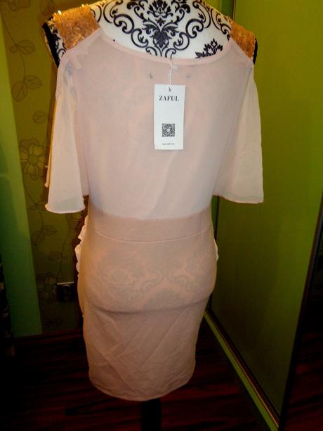 Krásné růžové slavnostní šaty zaful, 40 / 42 / l