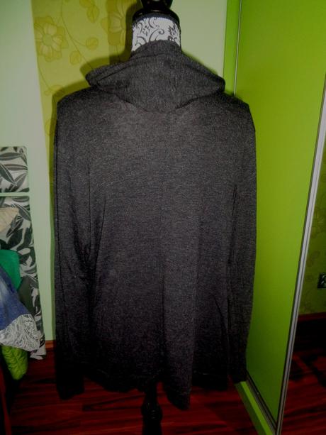 Tmavošedý kardigan s kapucí, amisu,xl