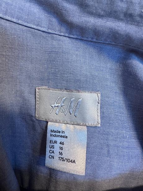 Bavlněná delší košile, h&m,46