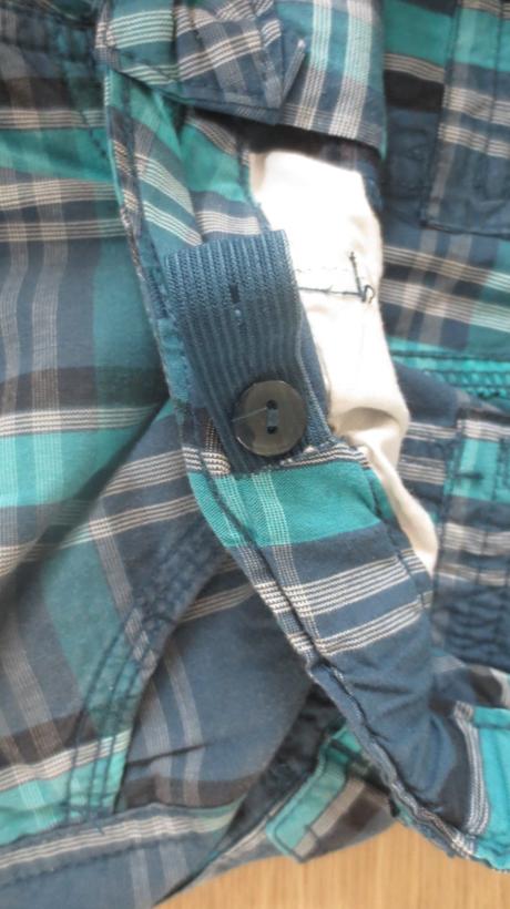 Plátěné kostkované kraťasy 128/134, lewro,128