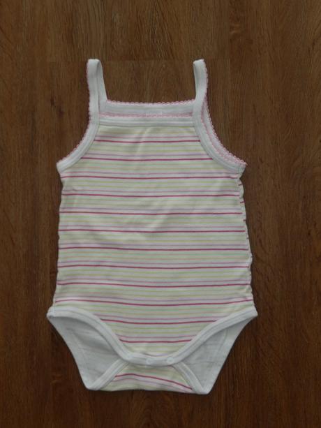 Pruhované body bez rukávů/tílko, baby club,92