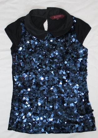 Va14 luxusní blůzka s flitry 7-8 let, 128
