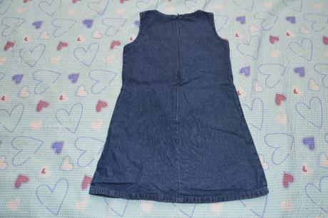 Džínové šaty s pačvorkovými aplikacemi vintage, items,116