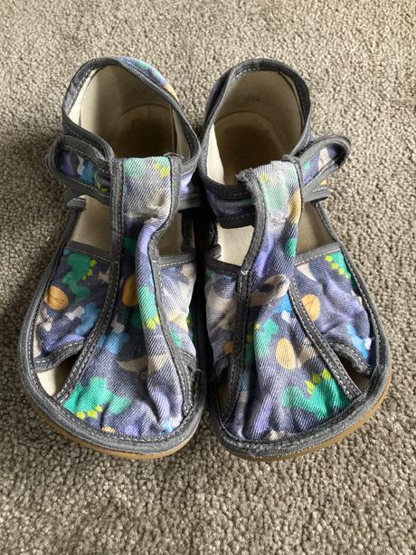 Bačkory /přezůvky baby bare s dinosaury, baby bare shoes,32