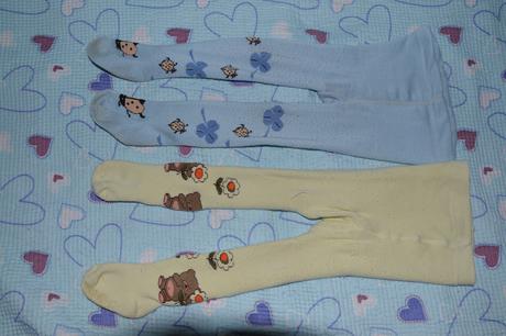 2x punčošky teplé froté, druhé slabší, 80