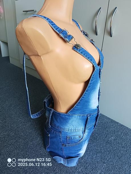 Šortky laclové zn."denim art" vel."26", denim,26