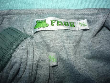 Bavlnou podšitá šusťákovka na mimi, frog,74