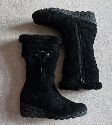 Dívčí černé kozačky, graceland, vel.33, graceland,33