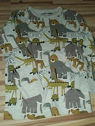 Šedé tričko se zvířátky 116 next, next,116