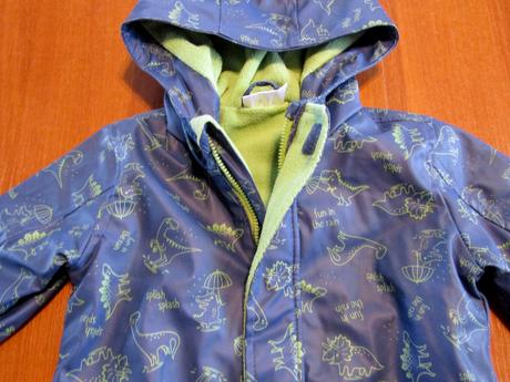 Nepromokavá pogumovaná bunda s dinosaury vel 74, ergee,74