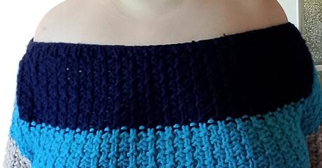 Barevný "boho" svetr next s odhalenými rameny, next,48