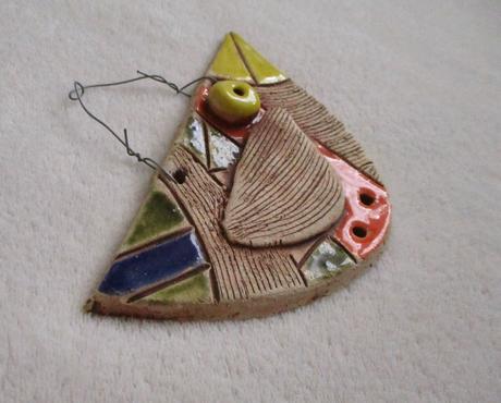 Keramický ptáček na zavěšení, 