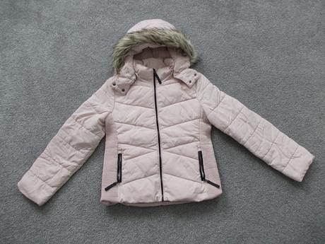 Zimní bunda růžová, vel.158/164, h&m,158