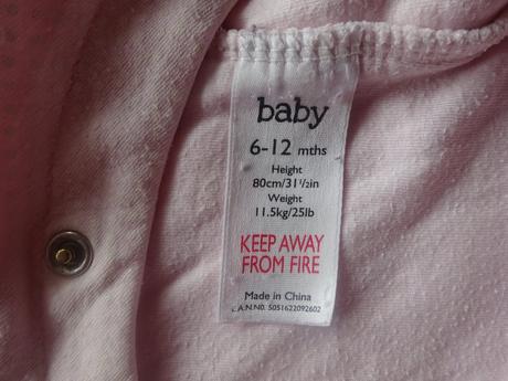 Spací pytel růžový, vel. 6/12m, baby