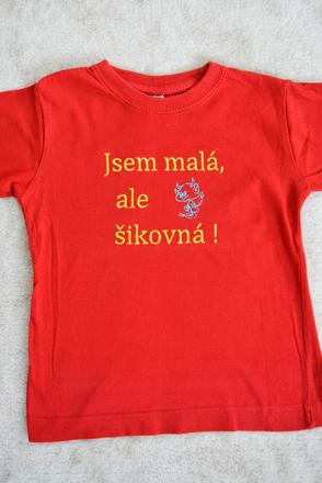Tričko "jsem malá, ale šikovná", 98