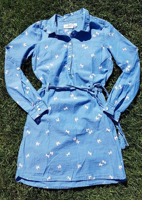 M103	dívčí košilové šaty jednorožci vel. 140, l.o.g.g.,140