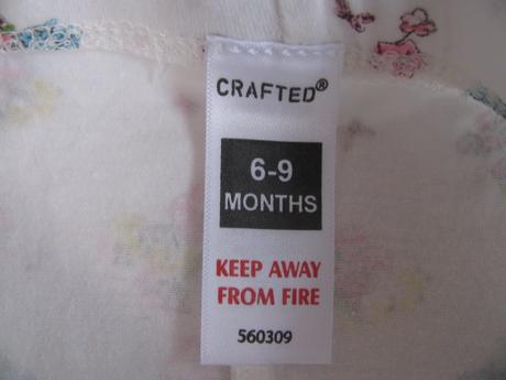 Bavlněné elastické legíny s kytičkami, 74