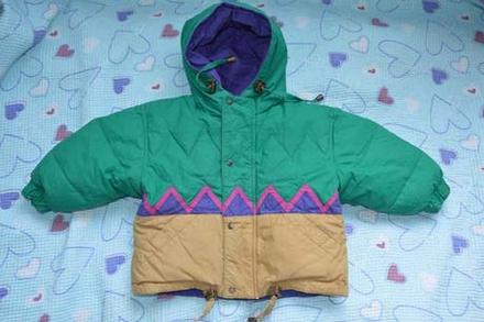 Oboustranná zimní péřová bundička, 86