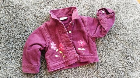 Manchestrová bundička / bunda podšitá fleesem, 80