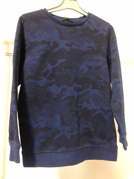 Modrá maskáčová mikina, 134