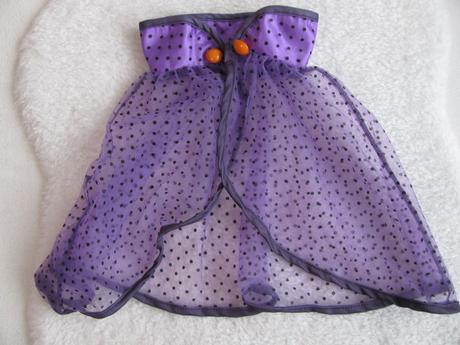 Karneval-tylová fialová pelerína pro princeznu,