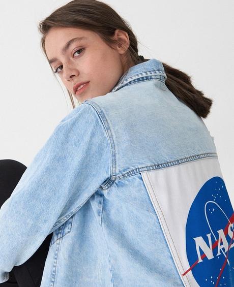 Džínová bunda nasa house oversized vel. m, house,m