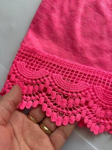 Tílko krásné neonové barvy s kraječkou - v.7/8 let, primark,128