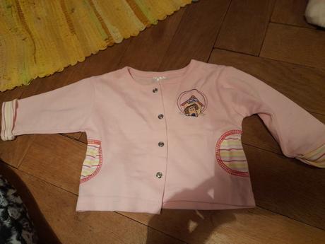 Kabátek s pejskem růžový, 68