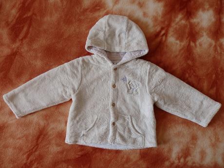 Teplá chlupatková mikinka - bundička, c&a,80