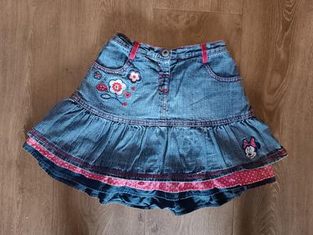 Riflová/džínová sukně s minnie, vel.98 (2-3 roky), 92