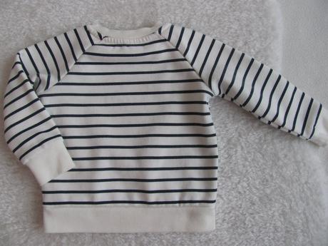 Kojenecká mikina s modrým proužkem, happy, primark,74